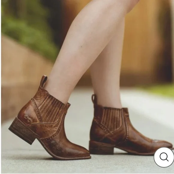 NWT BED|STU Ellice Tan Rustic Ankle Boot - Picture 3 of 12